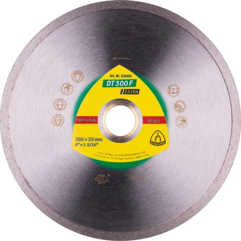 Klingspor DT 300 F Diamanttrennscheiben, 200 x 1,9 x 30 mm 1,9 x 7 mm, geschlossener Rand Reduzierring 25,4 (1/3)