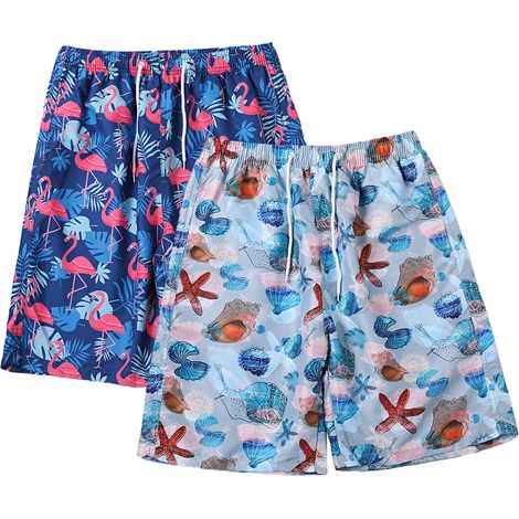 1 short de bain homme, polyester, cordon de serrage, poche latérale, M à XXXL, plage et usage quotidien (1/5)