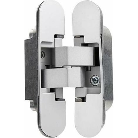 Charnière invisible pour portes lourdes – Lot de 2 – Charge 40 kg – Ouverture 180º – Réglage tridimensionnel ±2,5 mm (1/4)