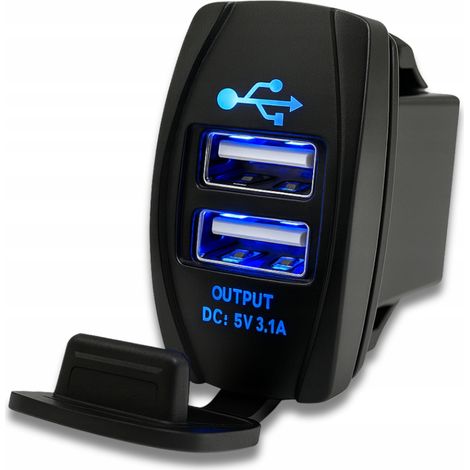 Chargeur de voiture avec prise USB 5V 3.1A hermétique 12V 24V pour voitures (1/3)