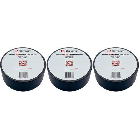 3 Rouleaux Adhésif Membrane pare-vapeur simple face 40m X 60mm - Zifort (1/2)