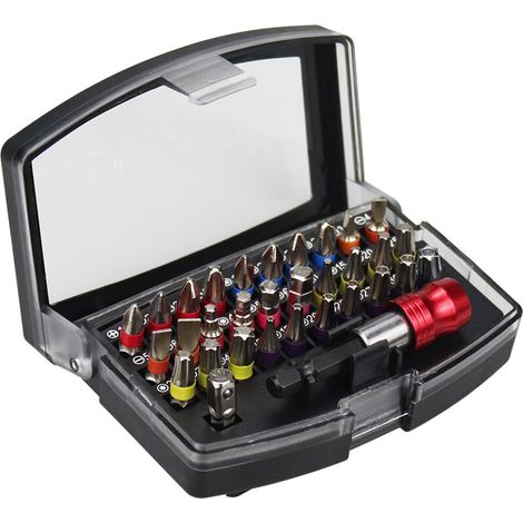 Jeu de 32 embouts de tournevis, tournevis à percussion, foret Torx Phillips 1/4 (1/5)