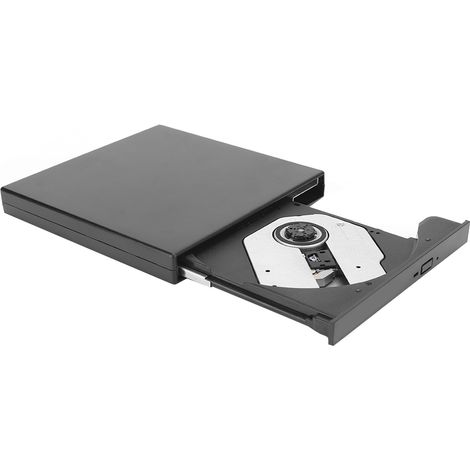 Lecteur/graveur DVD externe portable USB 2.0 haute vitesse pour PC portable - Noir