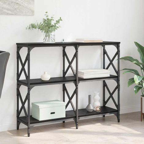 vidaXL  Console Table  Black Oak 100 x 28 x 80.5 cm Engineered Wood