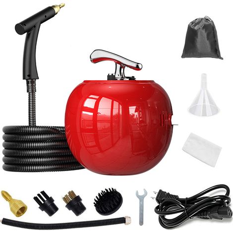 OUTIGO Limpiador de vapor portátil de alta presión con 2000 W, con 6 velocidades ajustables y depósito de agua de 1500 ml. Ideal para eliminar papel pintado y para limpiar suelos y alfombras.