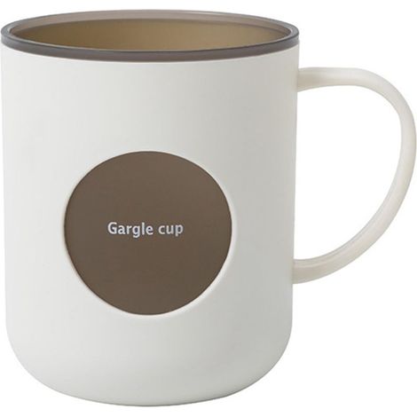 Tasse de Bain à Double Paroi et Poignée - PP Incassable Blanc, 8.5x10cm, Tasse à Dent Cute (1/5)