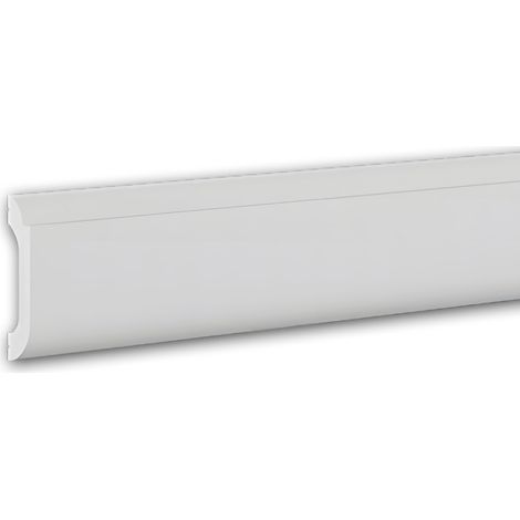 Cornice Parete Profhome 651801 Fregio modanatura aspetto stucco modanatura design moderno bianco 2 m
