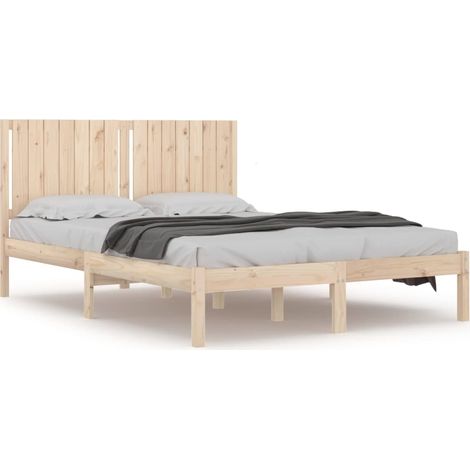 Maison Exclusive - Massivholzbett ohne Matratze 160x200 cm Kiefer