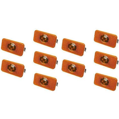 10Pcs 24V Camion Feu Indicateur Ambre LED 4 LEDs pour Poids Lourds FM/ (1/5)