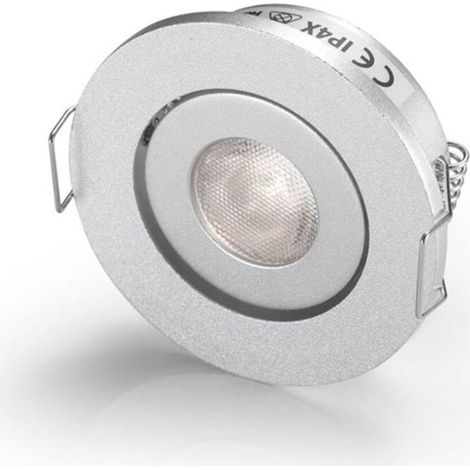 Spot encastrable LED 3W blanc chaud 3000K – Verre trempé PMMA – Profondeur 20mm – Diamètre 40-45mm – Tension 85-265V CA (1/4)