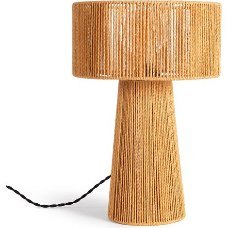 Ledkia – Lampe à poser en papier tressé Kalla Lilium – Dimensions 410mm x Ø280mm – Ampoule E27 – Protection IP20 – Puissance 40W