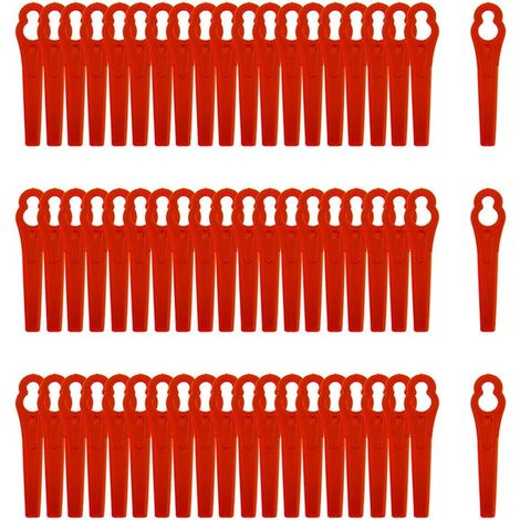 60pcs Lames en Plastique Coupe,Lames en Plastique de Rechange,Lames de Tondeuse en Plastique,Coupe-bordure en Plastique,Pelouse Tondeuse Accessoires pour Jardin (60 Pcs) (1/5)