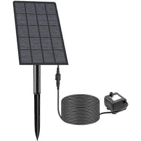 Solarwasserpumpe mit 180 l/h Förderleistung für Springbrunnen, Photovoltaik-Stromversorgung, Teich- und Gartenset, für den Außenbereich, ökologisch und kabellos. (1/5)