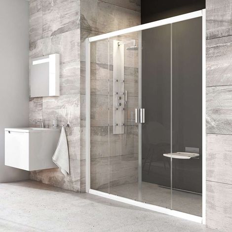 Ravak Blix - Puerta de ducha cuádruple BLDP4-200, 197-201 cm, cristal blanco/claro 0YVK0100Z1