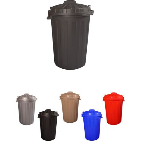 Cubo Basura Diseño  Moderno de plástico con Tapadera  Cubo resistente almacenaje y reciclar (1/5)