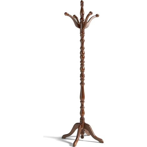 Perchero mod. 445 clasico acabado lacado nogal, 182 cm(alto)44 cm(ancho)44 cm(largo) (1/2)