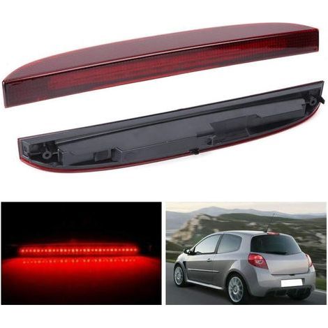 3ème feu Stop de haut niveau, couleur rouge 7700410753, adapté à Renault Clio II 1998 – 2005, Troisième feu stop