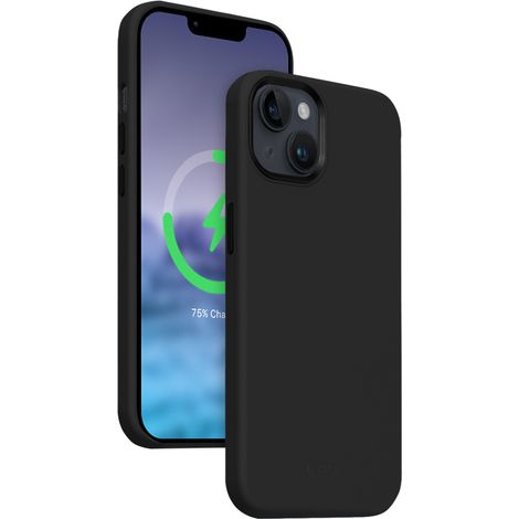 Funda Crong Color Cover LUX magnética - Funda MagSafe para iPhone 15 Plus (negra) (1/5)