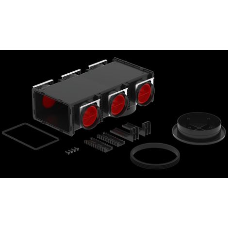 Verteiler ComfoCube Flex Modul 6xDN90 Anschluss/Revision DN160, 450x284x134 mm von Zehnder - 990323373