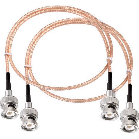 Câble BNC RG316 50 Ohms 60cm Câble Antenne Mâle vers Mâle Faible Perte Utilisé pour Scanners d'Antennes, Routeurs, Radioamateurs (2 pièces) (1/5)