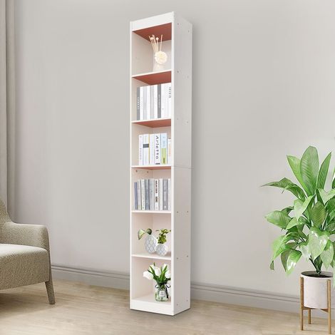 Étagère étroite à 6 niveaux, étagère ouverte moderne, meuble d'angle, étagère d'angle, meuble de rangement 180 x 24 x 30 cm (1/5)