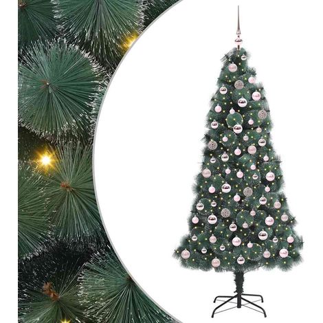 Albero di Natale Albero natalizio Albero festivo artificiale pre-illuminato con set di palline (1/5)