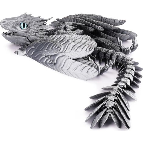 Dragon - Articulé - Figurine Décorative En Résine Imprimée En 3D - Pour Bureau Ou Collection - 1 Pièce