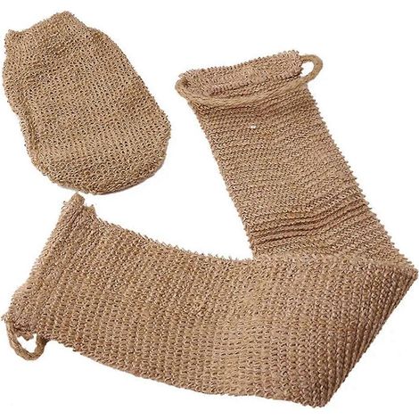 Serviette de bain en ramie, serviette de douche, ceinture exfoliante pour le dos et le corps, éponge de douche pour le nettoyage du corps, salle de bain (1/5)
