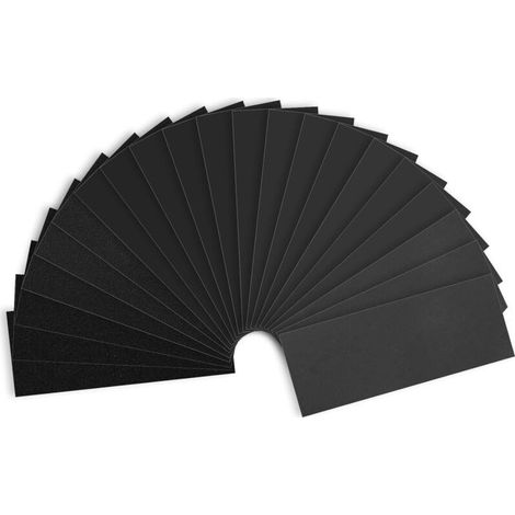 Assortiment de papier abrasif 120 / 220 / 400 / 600 / 800 / 1000 / 2000 Grit, 70 feuilles, 9 X 3,6 pouces de papier abrasif sec humide, papier abrasif à la main pour le ponçage et le polissage automob (1/5)