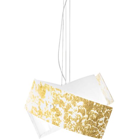 Camilla - Suspension dorée 2XE27 max 2X70W IP20 - Plafonnier au en aluminium - Douille E27