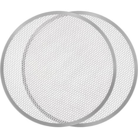 Lot de 2 plaques de cuisson perforées pour pizza 40 cm – Alliage aluminium antiadhésif – Cuisson rapide et uniforme – Adapté four gaz et électrique