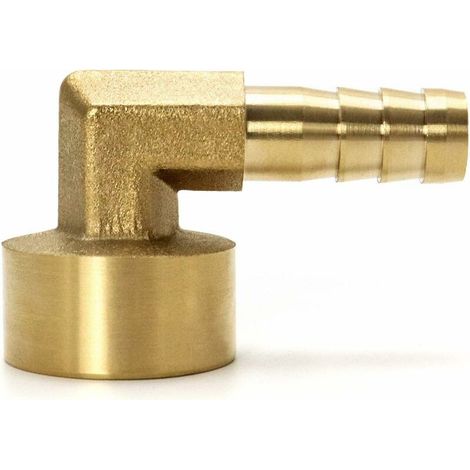 Coude à 90 degrés en laiton, queue de tuyau en laiton, 10mm x G1/2, 2 pièces (1/5)