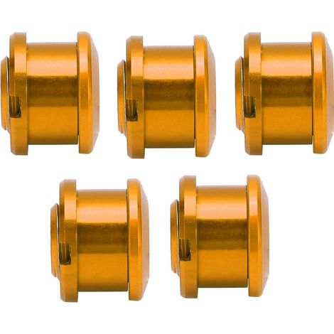 Lot de 5 vis de plateau simple en alliage d'aluminium pour VTT, couleur or. (1/5)