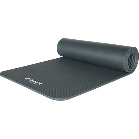 Esterilla de yoga - Esterilla de fitness - Gris - Extra gruesa 12 mm 183 x 61 cm