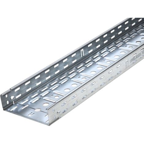 Le Sanitaire – Caniveau d'évacuation 60 x 200 mm perforé galvanisé – Connecteur à encliqueter – Installation rapide sans vis – Pour chantiers humides