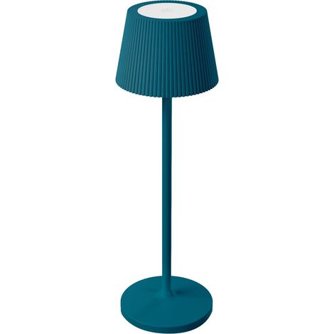 Lampada da tavolo led ricaricabile IP54 mod. Emmamini colore blu petrolio