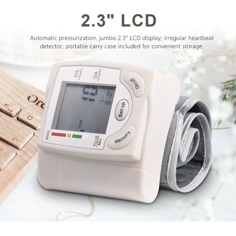Tensiomètre automatique numérique LCD à brassard de poignet pour la mesure à domicile (1/5)