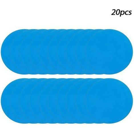 Poolflicken, 20-teiliges selbstklebendes PVC-Reparaturset für Schlauchboote, Kajaks, Wasserbetten und aufblasbare Pools, 7,5 cm (1/4)
