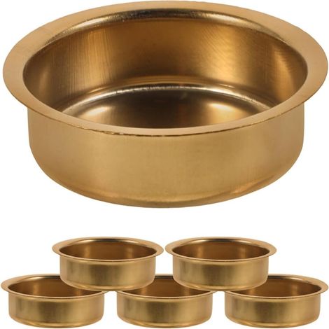 Coupelles à Bougies Accessoires Fiables Chauffe-Plat en Acier Inoxydable Set de 6 pour Brûle-Parfum Design Oriental, pour Maisons et Bureaux (1/5)