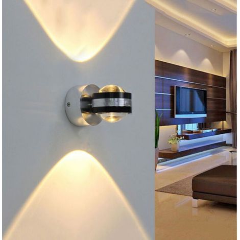 Applique murale LED - - - 10W - Noir - Blanc chaud (1/4)