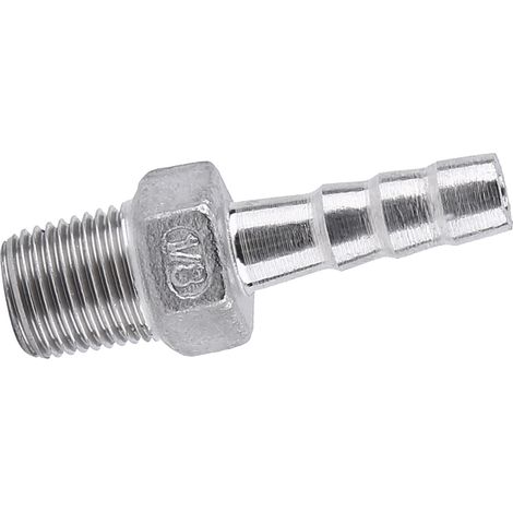 Raccord cannelé pour tuyau flexible à filetage mâle BSP 1/8" x 6 mm (1/5)