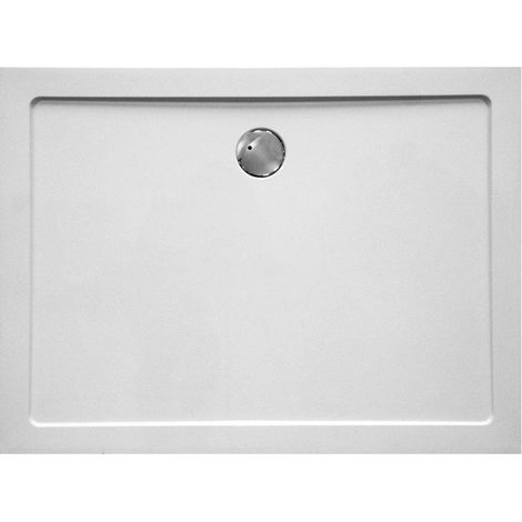 GO by Van Marcke Helion receveur de douche matériau composite 140x80x3.5cm rectangulaire évacuation D90mm sans jeu de pieds blanc