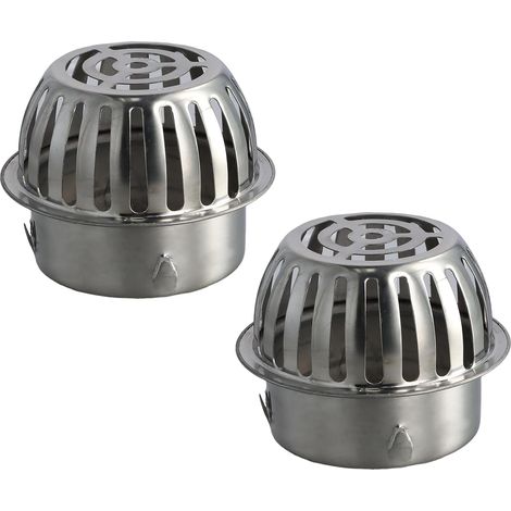 2 Pack Stainless Steel Gutter Guards 100mm Effective Gutter Protector Universal Gutter Protector for Roof Pipes, Ducting and Downpipes (1/5)