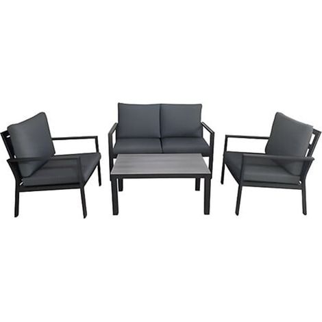 Salon de jardin bas Solena - Aluminium - 4 personnes