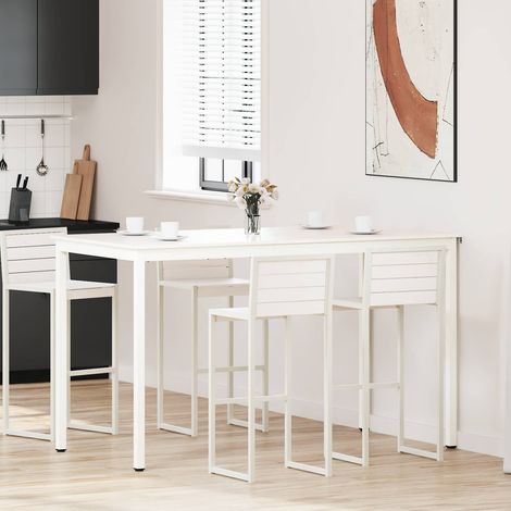 Bar Table White 180 x 90 x 105 cm Solid Pine Wood vidaXL