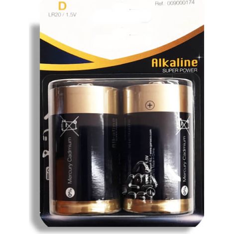 Pila alcalina GSC evolution LR20 (D), Blíster 2 Ud.