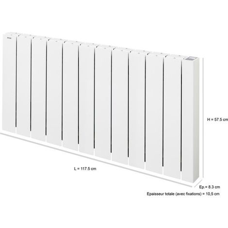 Acova – Radiateur électrique connecté à inertie fluide 2000 W – Surface de chauffe 20 m² – Thermostat électronique – Compatible box Enki (1/3)
