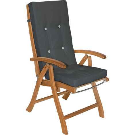 Detex cuscini coprisedia Vanamo con fascette di sostegno set 6 pezzi schienale alto cuscino sedia Grigio