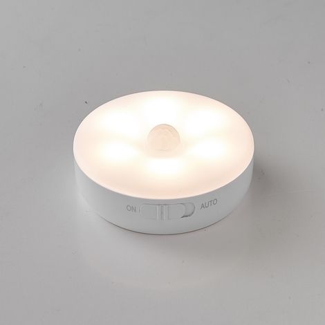 Lampe LED sans fil, veilleuse LED automatique, lampe d'intérieur à détecteur de mouvement, 3 modes (auto/on/off), lampe de penderie LED, lampe d'affichage USB rechargeable, couloir, lumière chaude 808 (1/4)