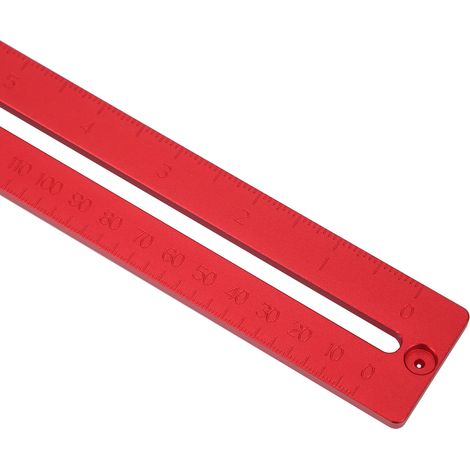 Anreißlineal für Holzbearbeitung, Anreißlineal aus Aluminiumlegierung, T-Lineal für Holzbearbeitung, Lochanreißlineal, Holzbearbeitungswerkzeuge 0–370 mm (1/5)
